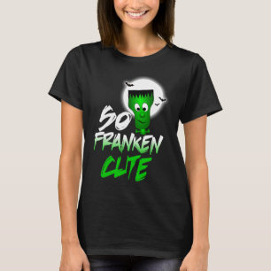 Camiseta Então Franken Cute Halloween Falou Monstro