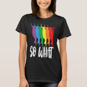 Camiseta Então gatos de cabeça para baixo em cores de arco-