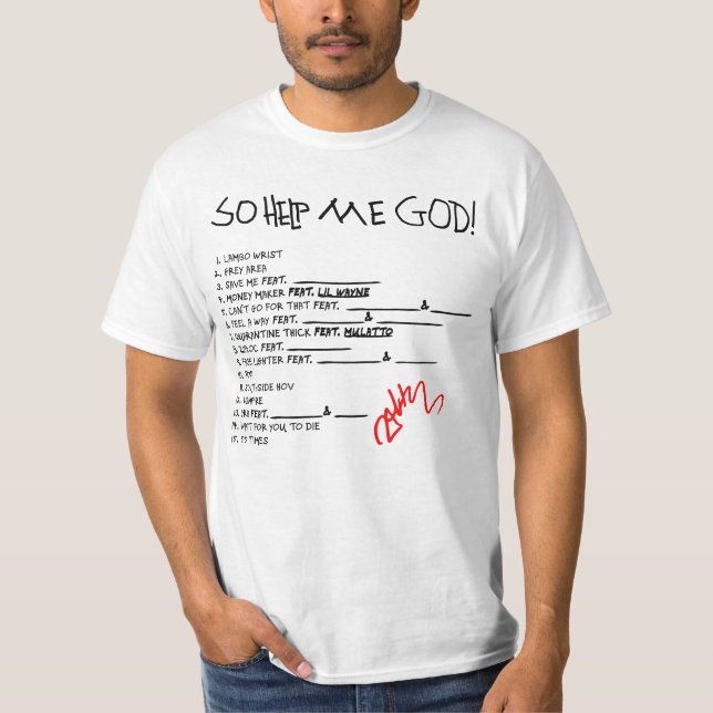 Camiseta Então Me Ajude Deus! Música (Frente)