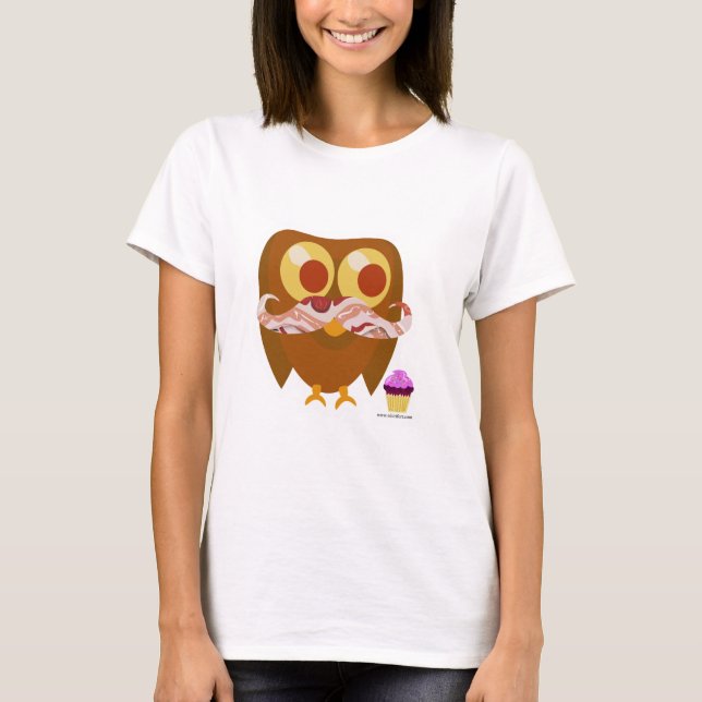 Camiseta Então Trendy Bacon Owl (Frente)