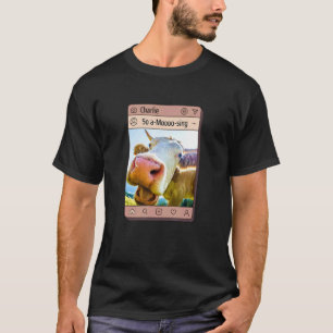 Camiseta Então uma vaca canta Piadas de Vaca Gado e Animais