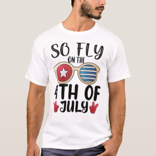 Camiseta Então voe no dia 4 de julho, bandeira americana
