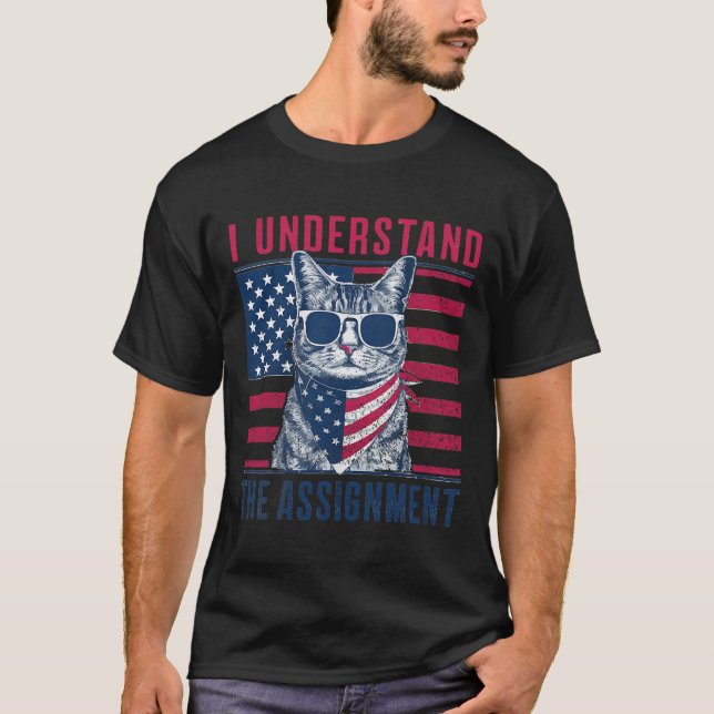 Camiseta Entenda O Gato Sem Fios Ignment Kamala Harris (Frente)