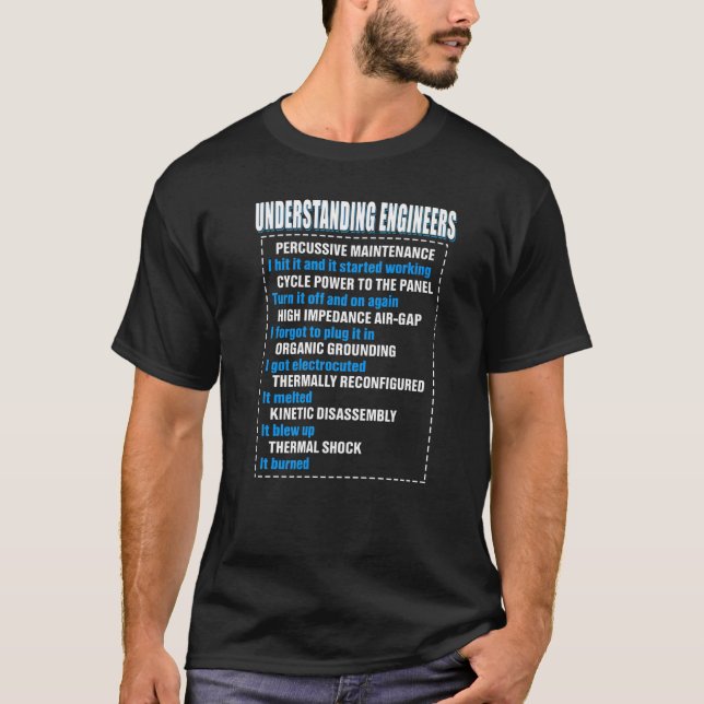 Camiseta Entendendo a diversão mecânica em engenharia sarcá (Frente)