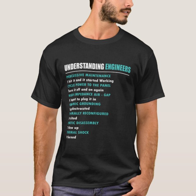 Camiseta Entendendo o Engenheiro mecânico engraçado dos Eng (Frente)