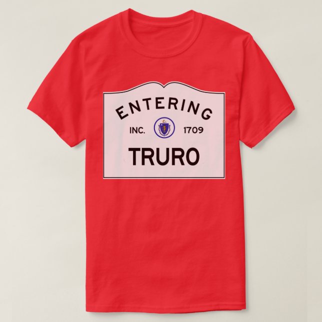 Camiseta Entering Truro Massachusetts Commonwealth of Massa (Frente do Design)