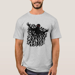 Camiseta Entidade Sombra Esfarrapada Arte de Horror Estranh