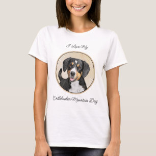 Camiseta Entlebucher Mountain Dog Pintura Original