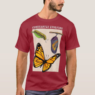 Camiseta Entomologia Da Borboleta Monarca Em Evolução Const
