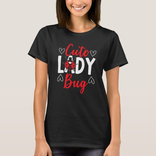 Camiseta Entomologia Façora de Insetos de Ladybug Cute Capt (Frente)