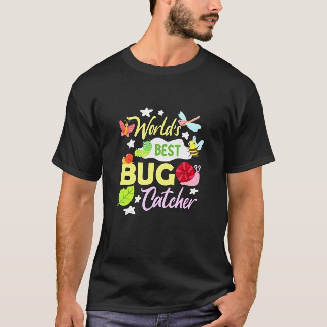 Camiseta Entomologista do Inseto de Captura de Inseto no Mu (Frente)