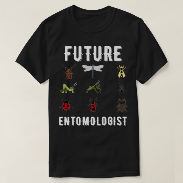 Camiseta Entomologista Futuro do Inseto do Inseto e B (Frente do Design)