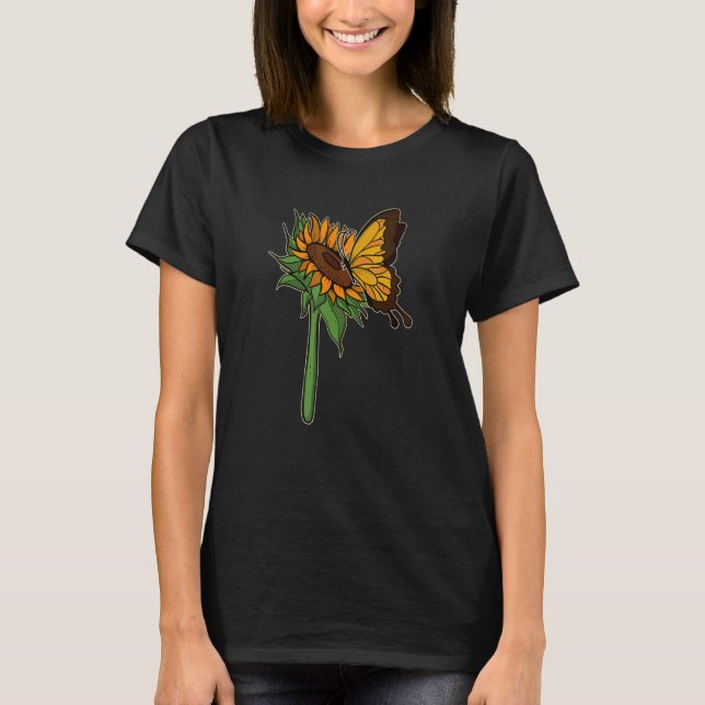 Camiseta Entomologistas Da Borboleta Cuta Insetam Girassol  (Frente)