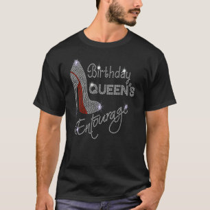 Camiseta Entourada Aniversário Queens Esquadrão Mulheres Na