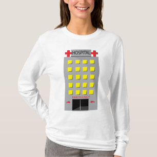 Camiseta Entrada de Emergência do Edifício do Hospital