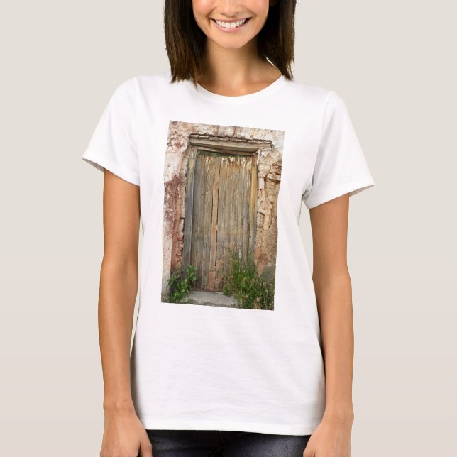 Camiseta Entrada de madeira rústica em México (Frente)