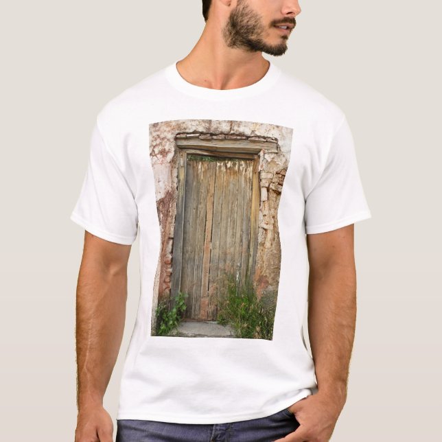 Camiseta Entrada de madeira rústica em México (Frente)