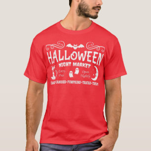 Camiseta Entrada de Mercado Noturno do Halloween Livre Aber