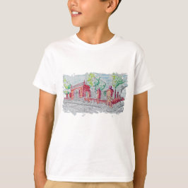 Camiseta Entrada Histórica de Tijolo Vermelho