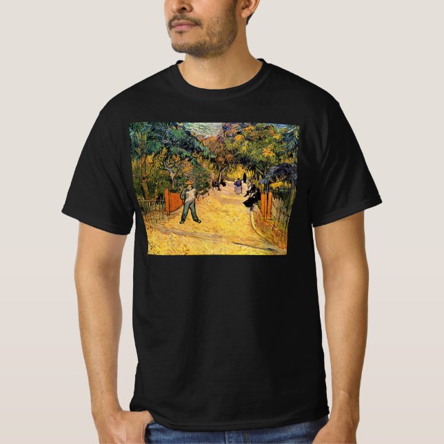 Camiseta Entrada no Parque Público por Vincent van Gogh (Frente)