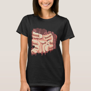 Camiseta Entrañas de Zumbi Masculinas Dentro do Estômago Ví