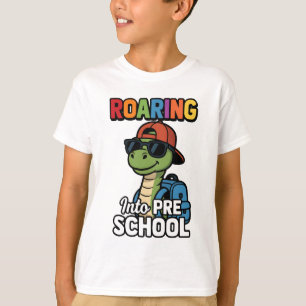 Camiseta Entrando com Tudo no Pré-Escolar Dinossauro Divert