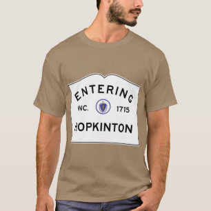 Camiseta Entrando em Hopkinton Massachusetts Commonwealth d
