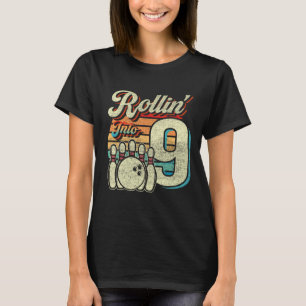 Camiseta Entrando na Festa de Aniversário de Boliche 9 Aniv