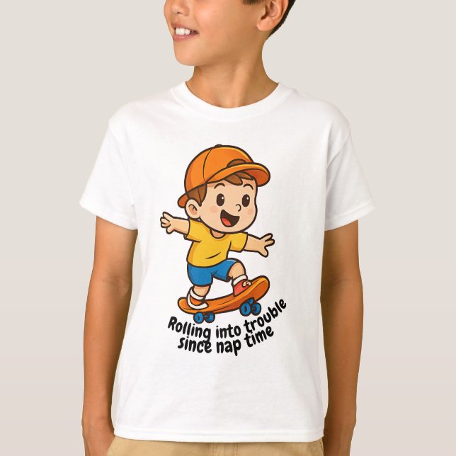 Camiseta Entrando na Traquinagem Desde a Hora da Soneca  (Frente)