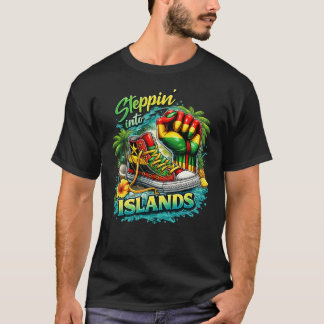 Camiseta Entrando nas Ilhas – Gráfico de Tênis Tropical em