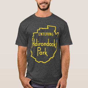 Camiseta Entrando no Adirondack Park Sinal Adirondacks