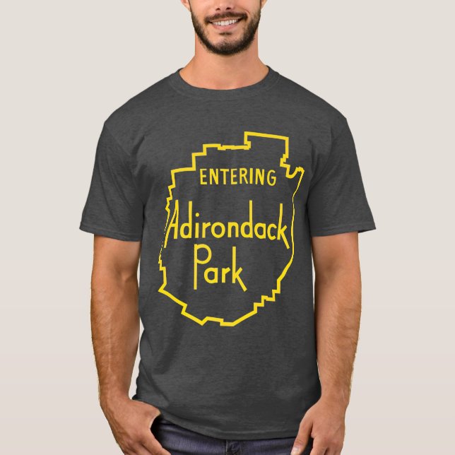 Camiseta Entrando no Adirondack Park Sinal Adirondacks (Frente)