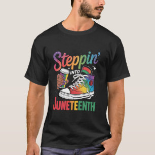 Camiseta Entrando no Juneteenth Afro Mulher Meninas Negras