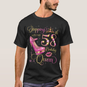 Camiseta Entrando no meu 58º aniversário como rainha 58 ano