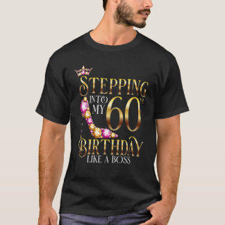 Camiseta Entrando No Meu 60 Aniversário Como Um Chefe 60º B