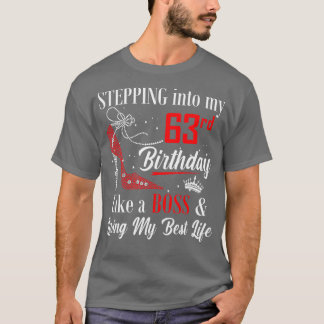 Camiseta Entrando No Meu 63º Aniversário Como Um Chefe Engr