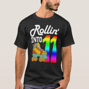Camiseta Entrando nos 11 Patins de Mulheres Patins de Roda