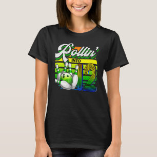 Camiseta Entrando nos 12 Bola de Boliche Retro 12º Aniversá