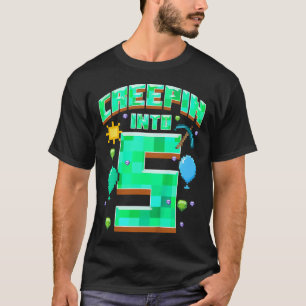 Camiseta Entrando nos 5 Aniversariante 5 Aniversário Gamer