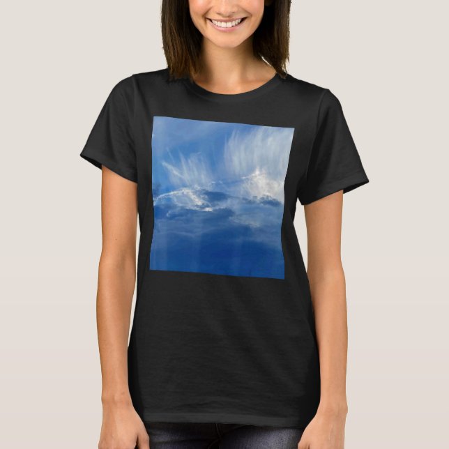 Camiseta Entre céu e água azul (Frente)