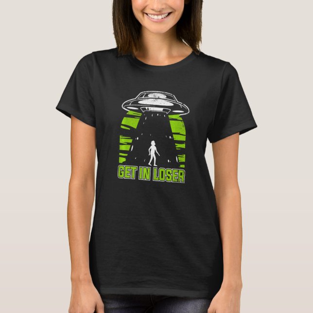 Camiseta Entre na Alienígena de conspiração perdida (Frente)