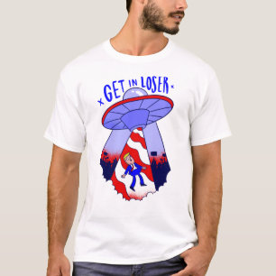 Camiseta entre na alienígena de trunfo do perdedor