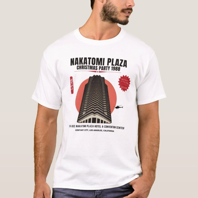 Camiseta Entre na Nostalgia com nosso Cristo Nakatomi Plaza (Frente)