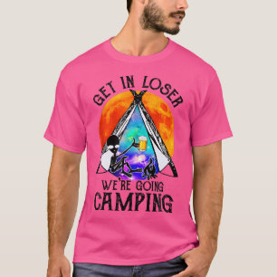 Camiseta Entre No Perdedor Indo Acampar Bebendo Engraçado