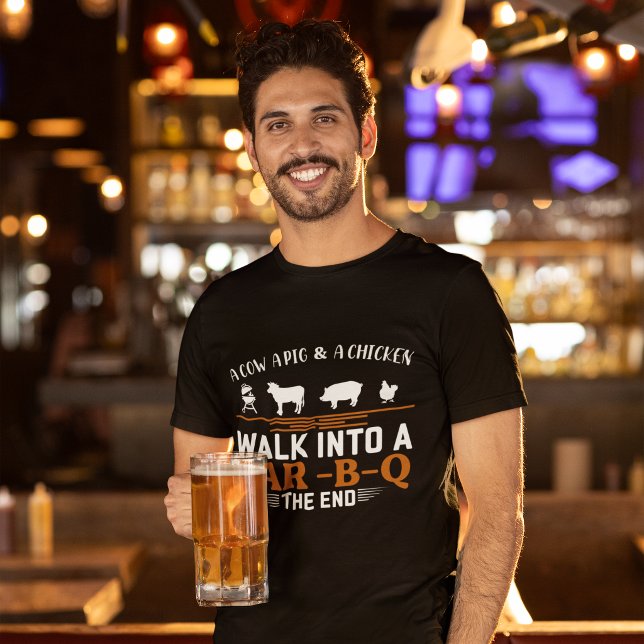 Camiseta Entre num Bar-B-Q Engraçado (Criador carregado)