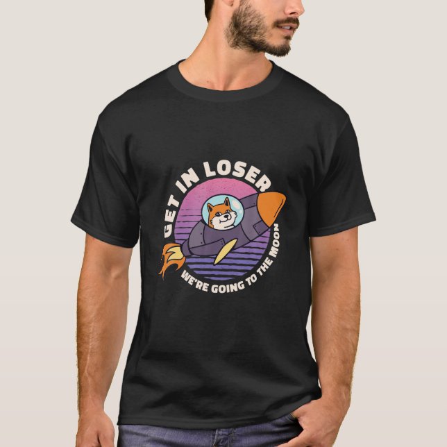 Camiseta Entre, vamos ao Shibu da Lua em Cães (Frente)