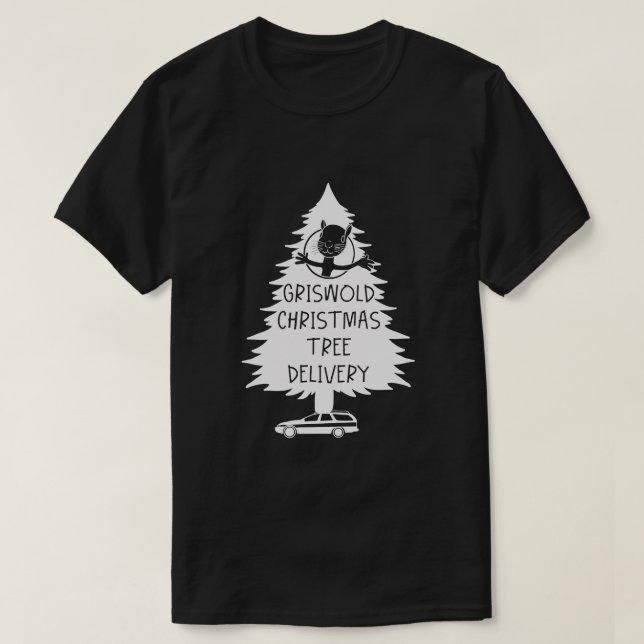 Camiseta Entrega da Árvore de Natal Griswold (Frente do Design)