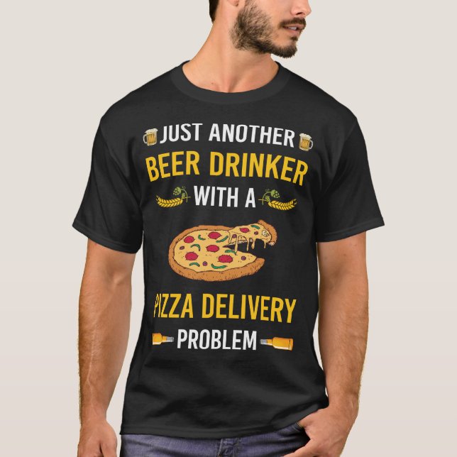 Camiseta Entrega De Pizza Beer Drinker (Frente)