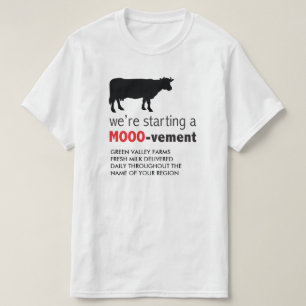 Camiseta Entrega do leite da fazenda de leiteria que começ