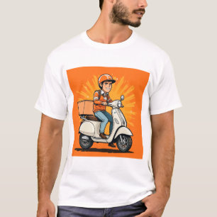 Camiseta Entregador em Scooter Moderna